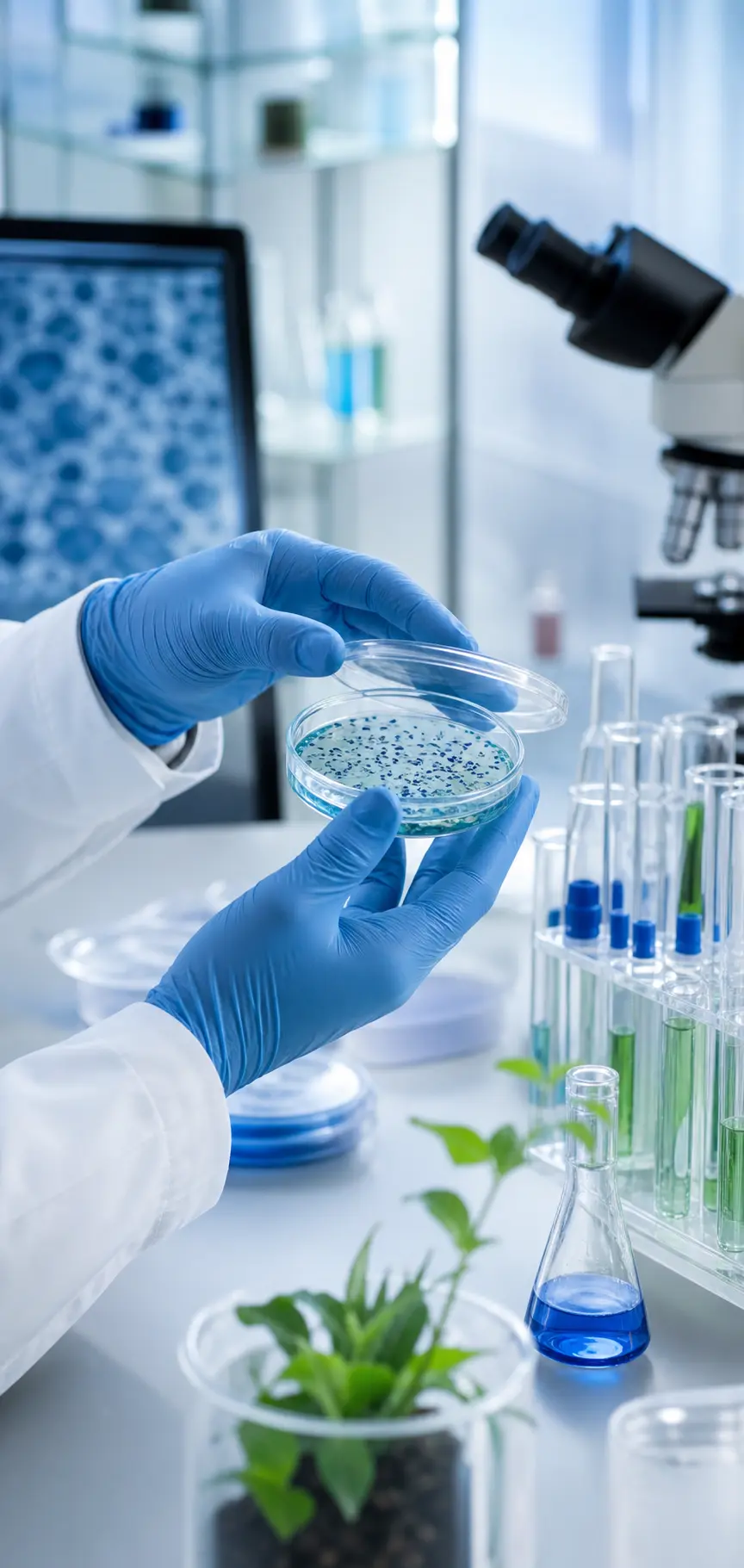 Laboratory research representing AURA Bio Tech