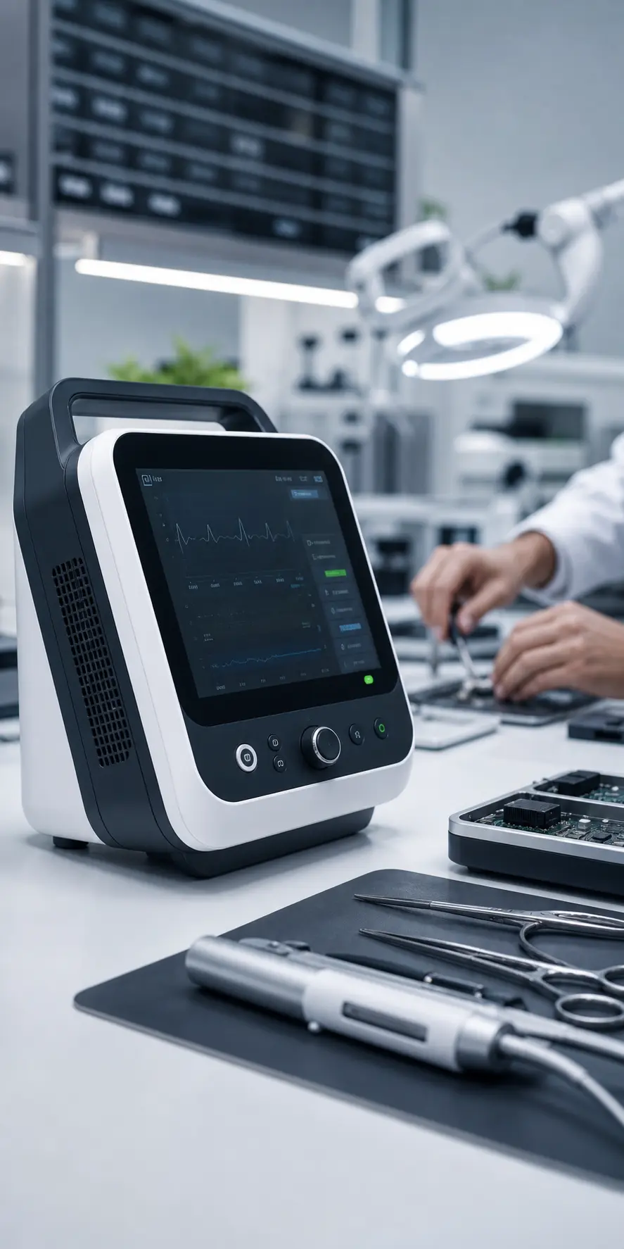 Diagnostic equipment representing AURA Medical Devices